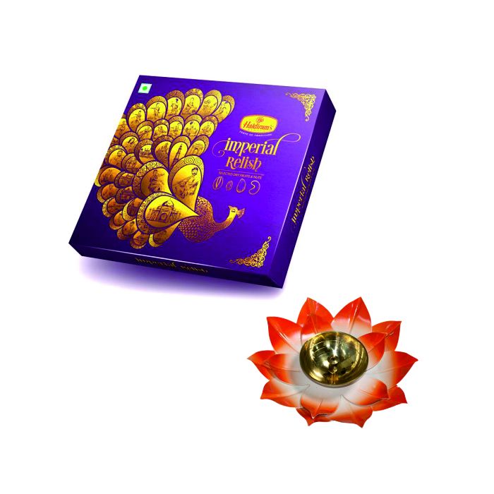 Imperial Relish Dry Fruit Box with Large Diya main product photo