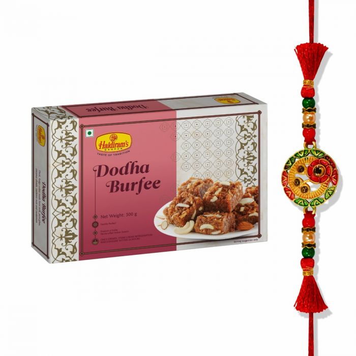 Dodha Burfee (500 g) with Premium Rakhi main product photo