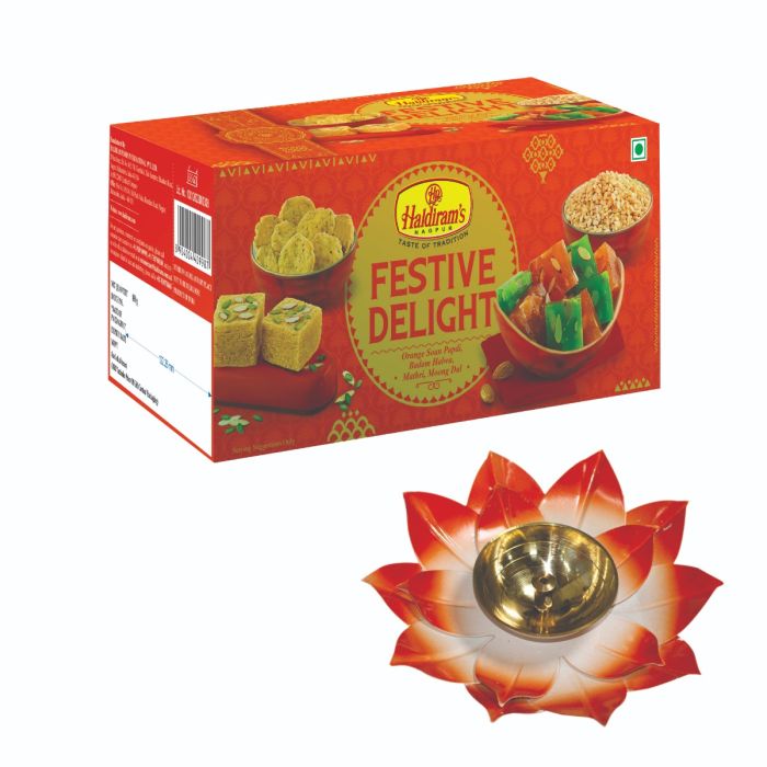 Festive Delight Diwali Gift Box with Large Diya main product photo
