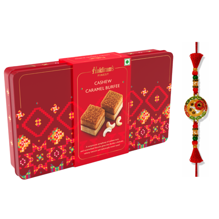 Cashew Caramel Burfee (250 g) With Premium Rakhi main product photo