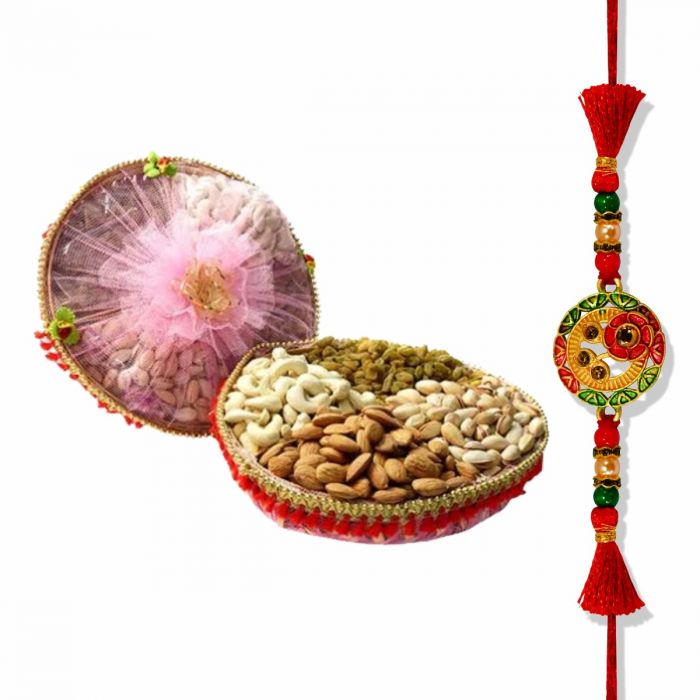 Dry Fruit Tokani (800 g) Medium with Premium Rakhi main product photo