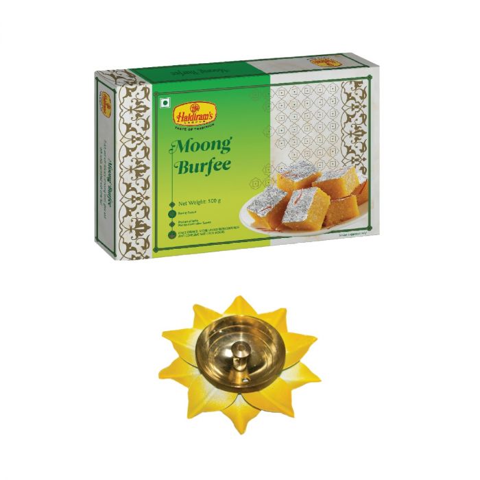 Moong Burfee (500 g) with Small Diya main product photo