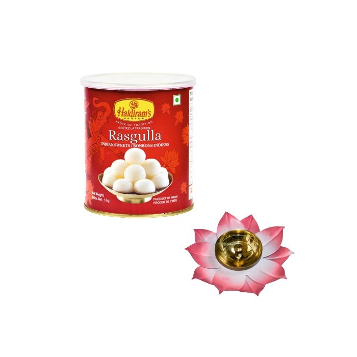 Rasgulla (1kg) with Medium Diya main product photo