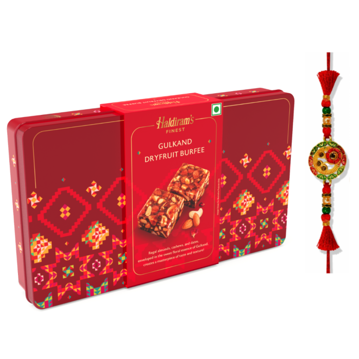 Gulkand Dryfruit Burfee (250 g) With Premium Rakhi main product photo