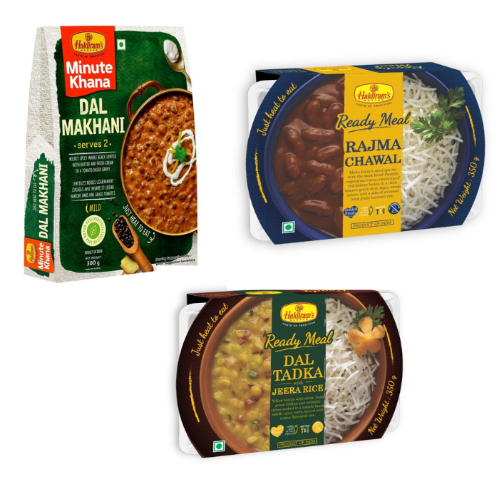 Dal Makhani Chawal (350 g), Dal Tadka with Jeera Rice (350 g) & Rajma Chawal (350 g) Combo main product photo