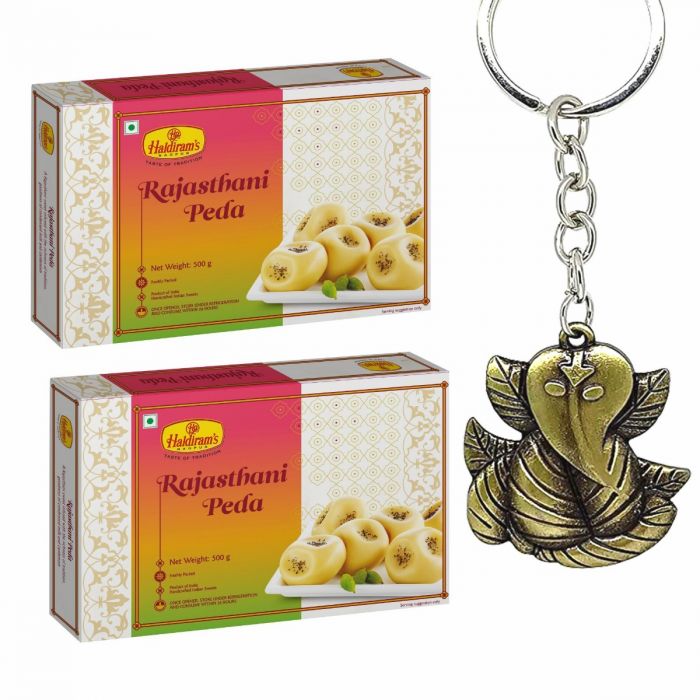 Rajasthani Peda 500 g Pack of 2 (500 x2) With Ganesha Keychain main product photo