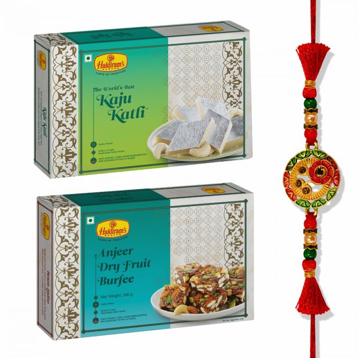 Kaju Katli (500 g), Anjeer Dry Fruit Burfee -500 g With Premium Rakhi main product photo
