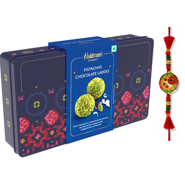 Pistachio Chocolate Ladoo (250 g) With Premium Rakhi main product photo