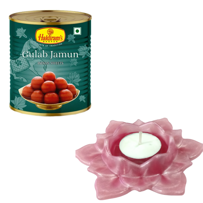 Gulab Jamun (1kg) with Large Diya main product photo