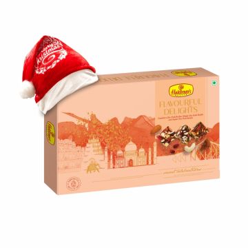  Flavourful Delights (Assorted Dry Fruits Burfee 500 g) With Christmas Cap