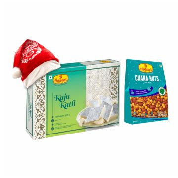 Kaju Katli (500 g),Chana Nuts(200 g) With Christmas Cap