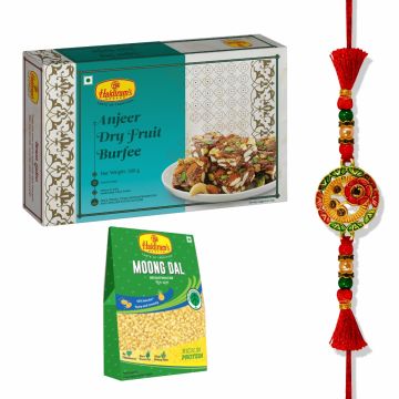 Anjeer Dry Fruit Burfee -500 g, Moong Dal(200 g) With Premium Rakhi