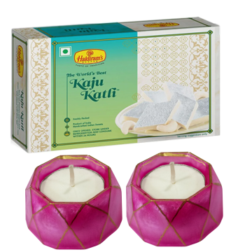 Kaju Katli 500 g with 2 Small Diya 