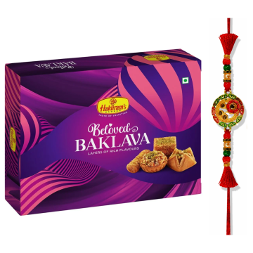 Assorted Baklawa (300 g) with Premium Rakhi