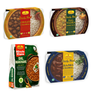 Choley Chawal, Dal Tadka with Jeera rice, Dal Makhani and Rajma Chawal Combo