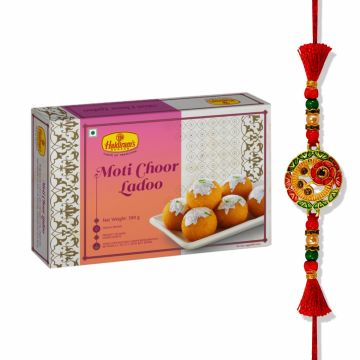Motichoor Laddoo (500 g) with Premium Rakhi