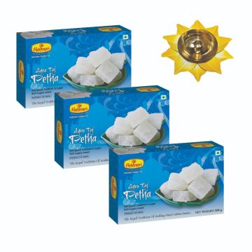 Agra Taj Petha Pack of 3 (350 g x 3) with Small Diya 