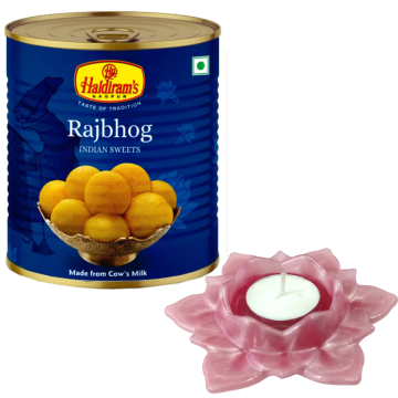 Rajbhog (1kg) with Large Diya 