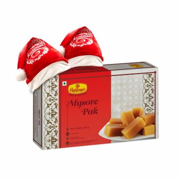 Mysore Pak 500 g with 2 Christmas Cap