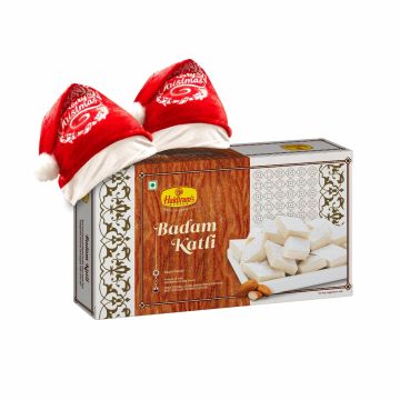 Badam Katli 250 g(Pack of 2) with 2 Christmas Cap