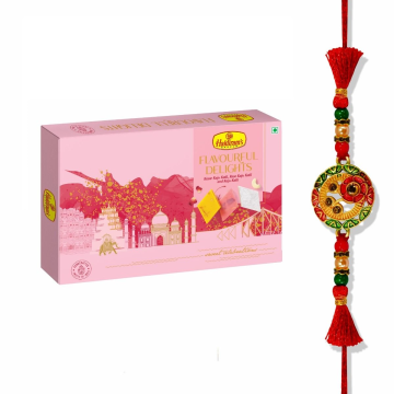 Flavourful Delights (Assorted Kaju Katli 500 g) With Premium Rakhi