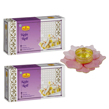 Kaju Roll Pack of 2 (500 g x 2) with Medium Diya 
