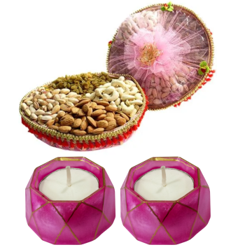 Dry Fruit Tokni (800 g) with 2 Small Diya 