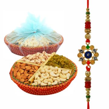 Fancy Dry Fruits Tokni (C1) With Premium Rakhi