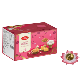 Lavish Delight Diwali Gift Box with Medium Diya 