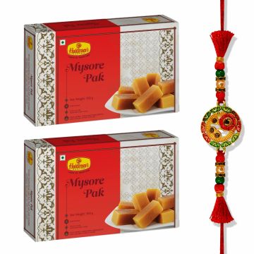 Mysore Pak Pack of 2 (500 X2) With Premium Rakhi