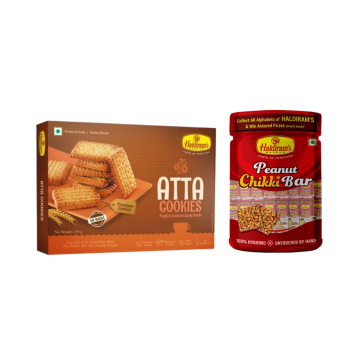 Atta Cookies-250gms and Peanut Chikki Bar Combo