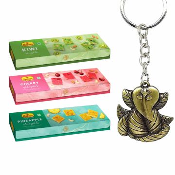 Aata Dry Fruits Modak + Ganeshji Keychain