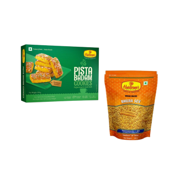 Pista Badam Cookies-250gm and Bhujia Sev Combo