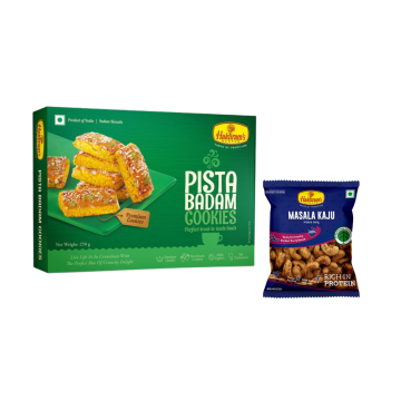 Pista Badam Cookies-250gm and Masala Kaju-35gm Combo