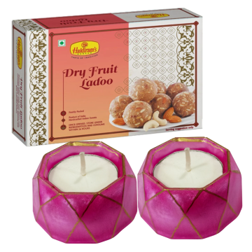 Dry fruit ladoo (500 g) with 2 Small Diya 