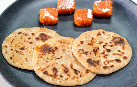 Orange Burfee Puran Poli