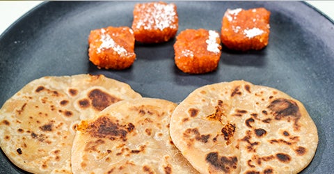 Orange Burfee Puran Poli recipe